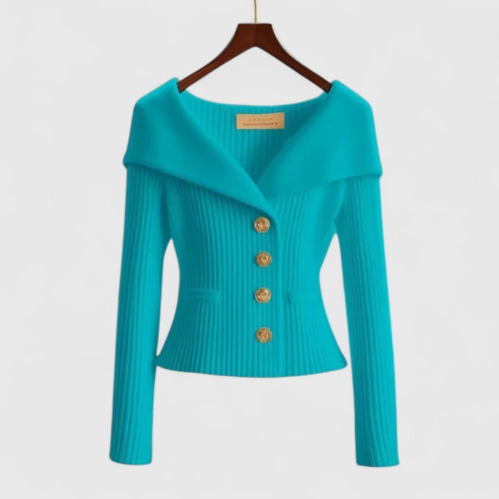 Women's Ribbed Knit Cardigan | Celina_7