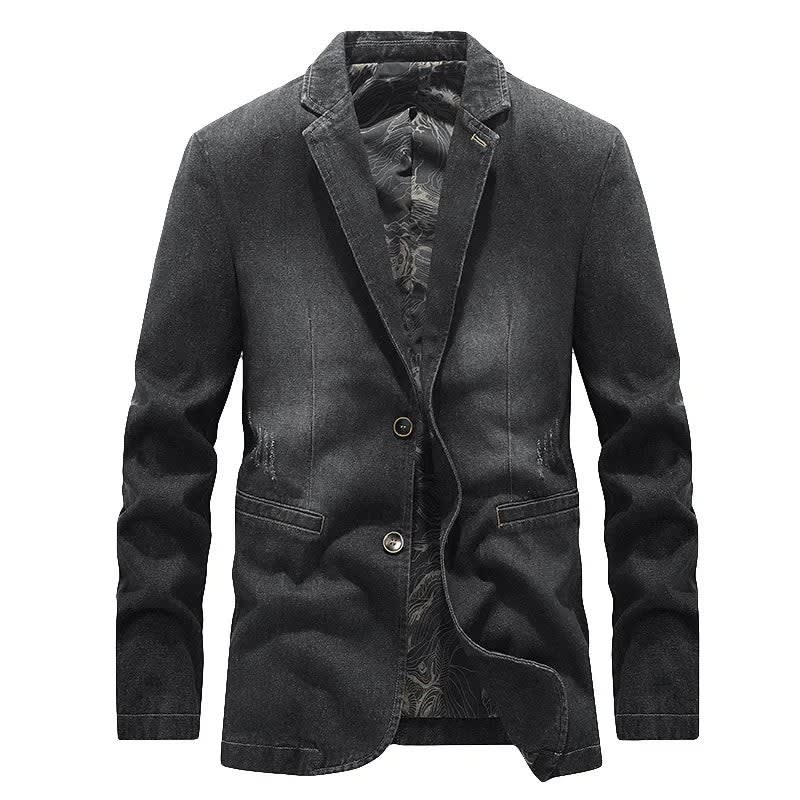 Men's Slim Fit Denim Blazer | Magnus_3
