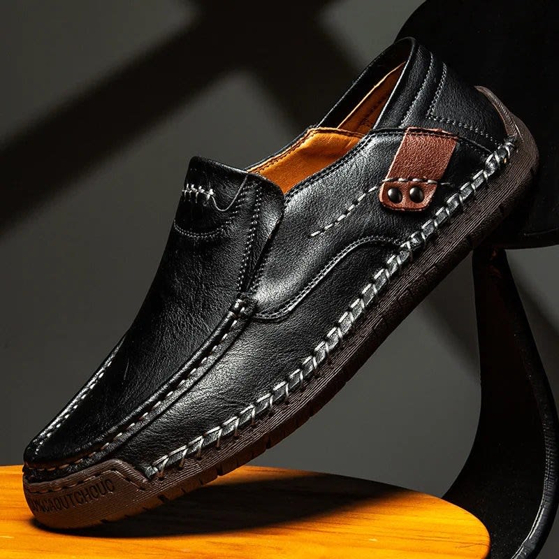 Men's Hand Stitched Leather Loafers | Reece_4