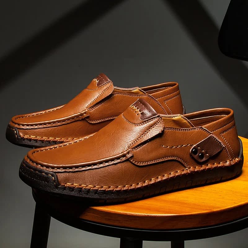 Men's Hand Stitched Leather Loafers | Reece_5