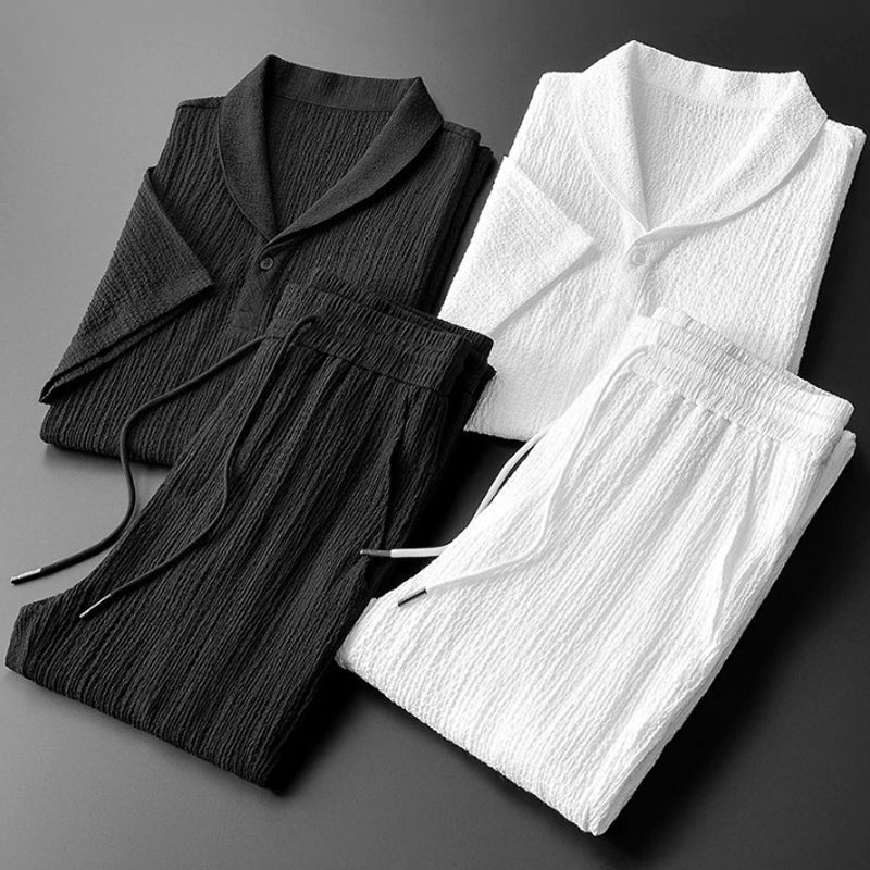 Men’s Breathable Shirt and Trouser Set | Alec