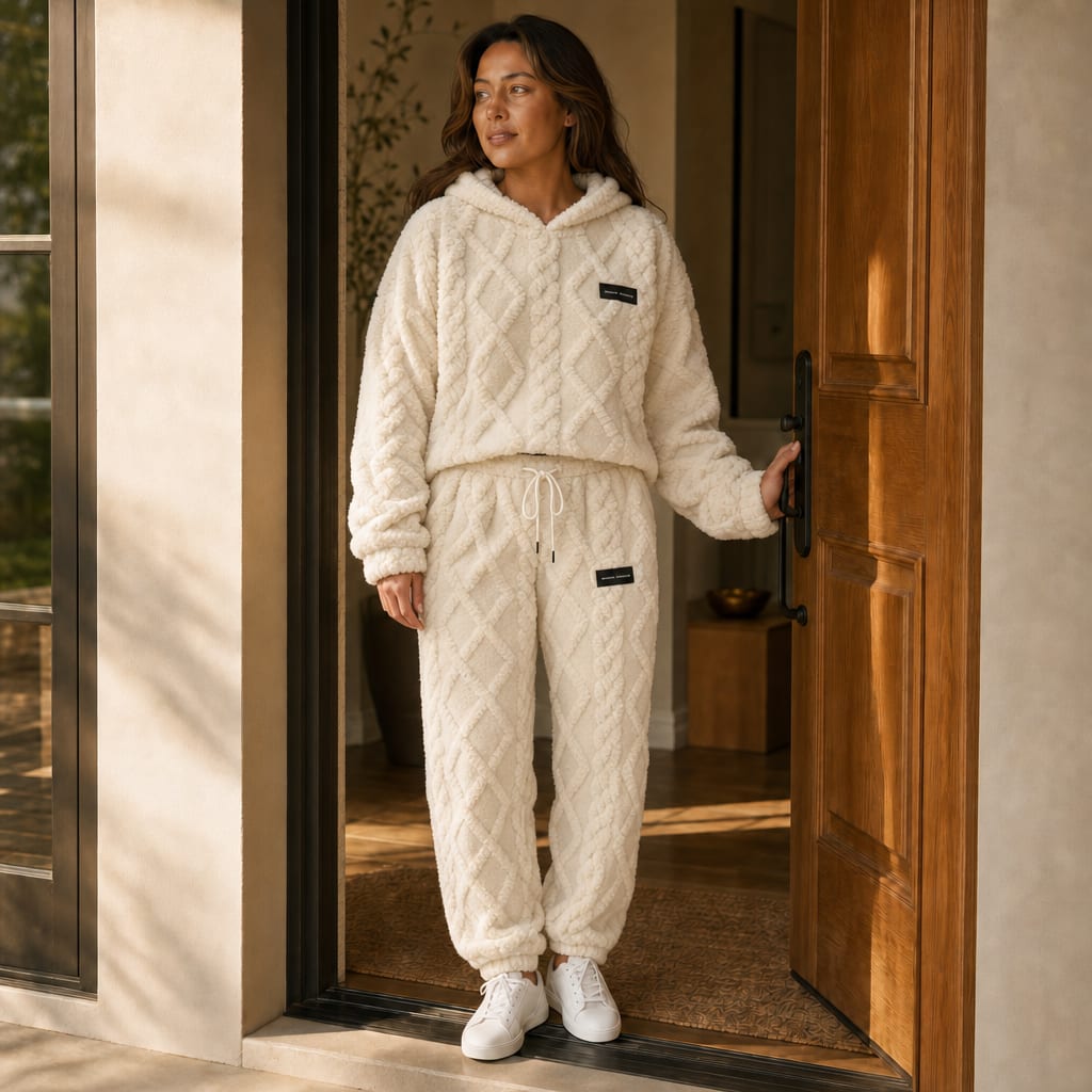 Women's Fleece Hoodie Jogger Lounge Set | Dolly_2