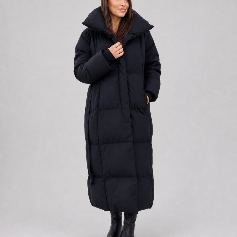Women's Longline Quilted Puffer Coat | Lara_1