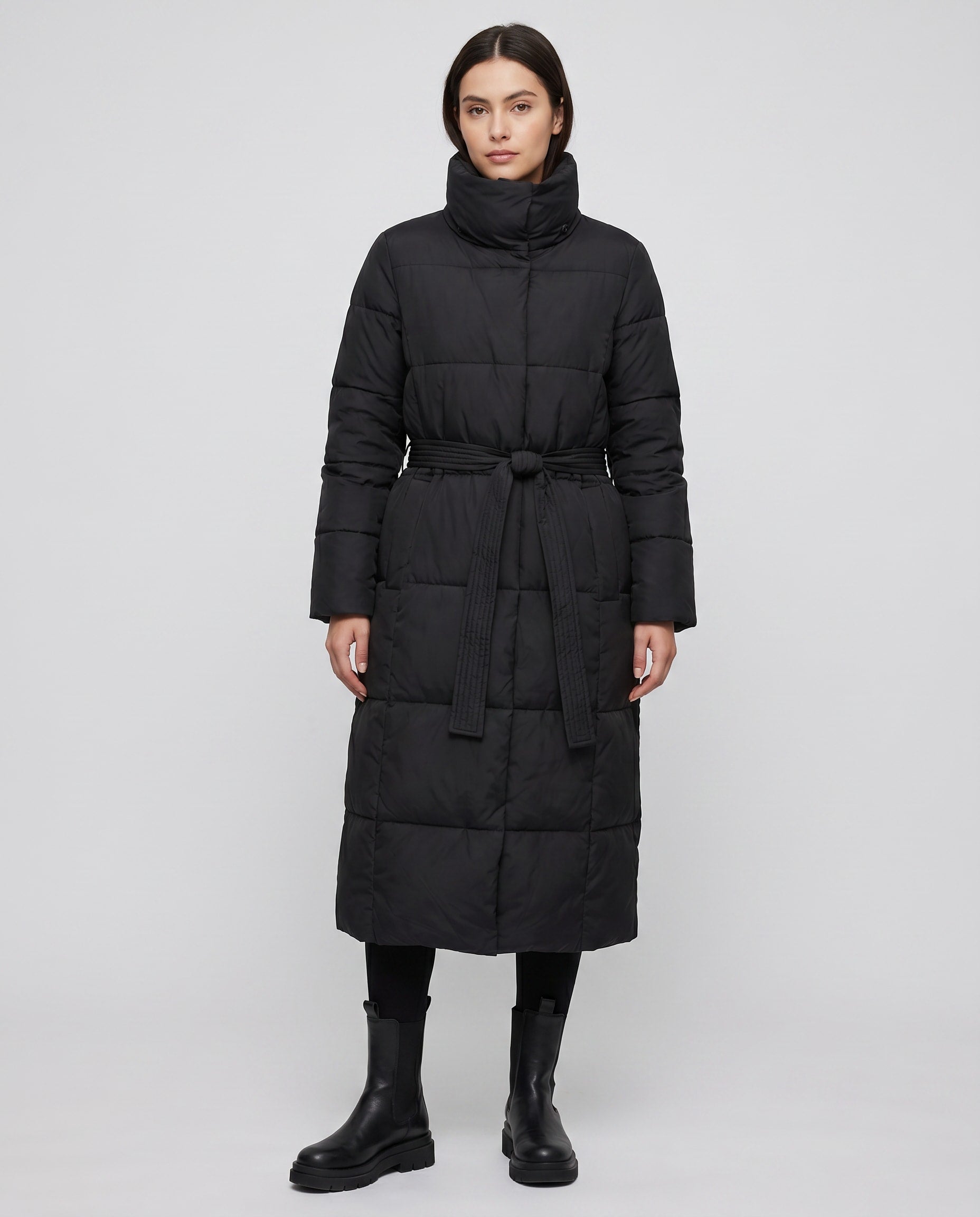 Women's Longline Quilted Puffer Coat | Lara_2