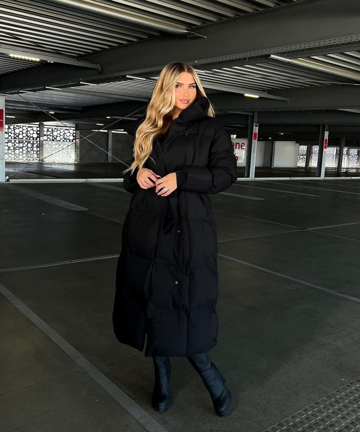 Women's Longline Quilted Puffer Coat | Lara_6