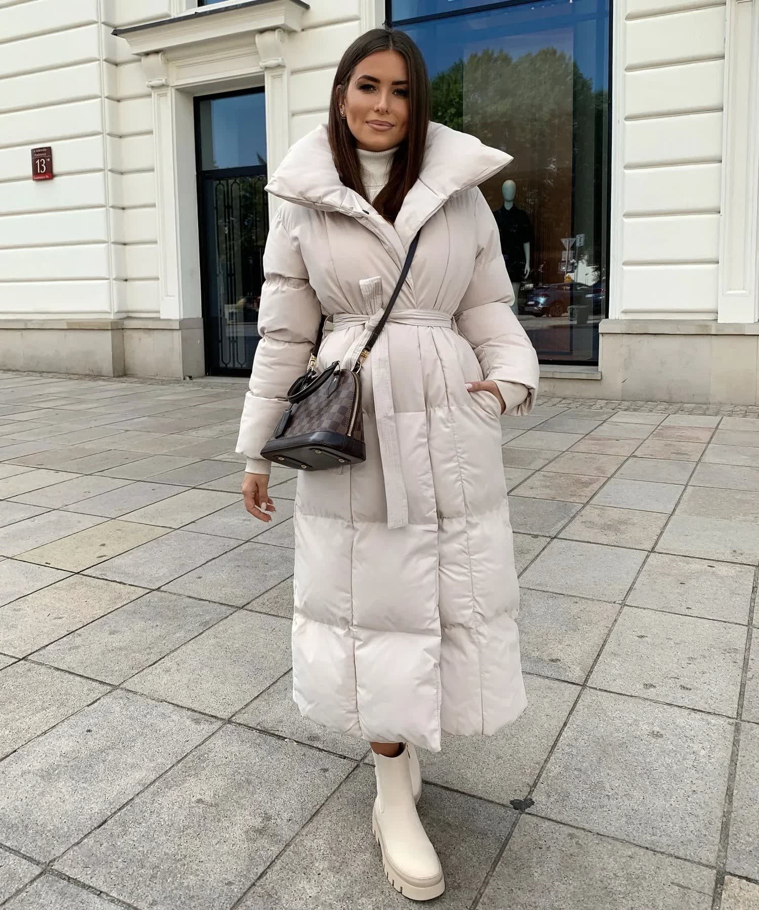 Women's Longline Quilted Puffer Coat | Lara_7
