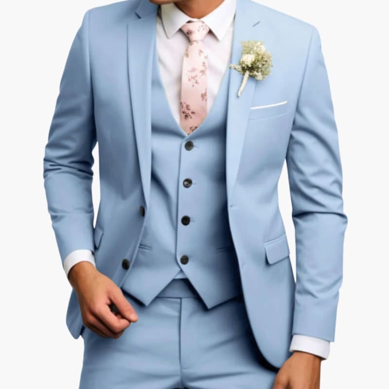 Men's Slim Fit Three Piece Suit | Neal_1