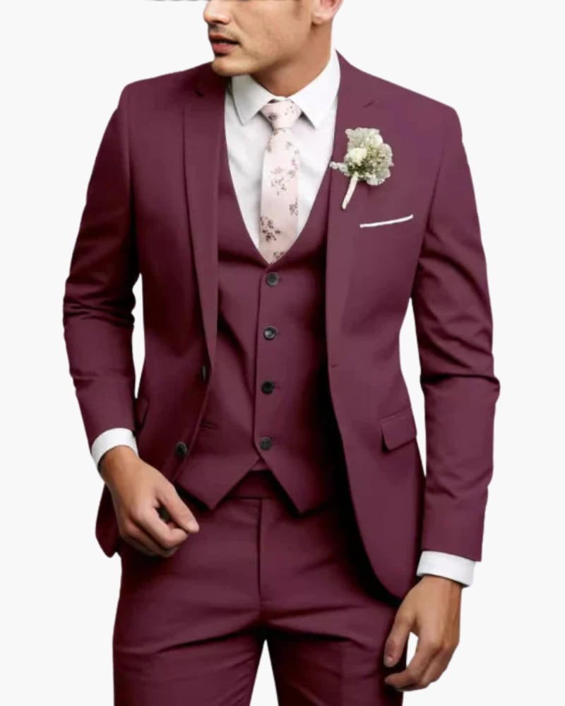Men's Slim Fit Three Piece Suit | Neal_4