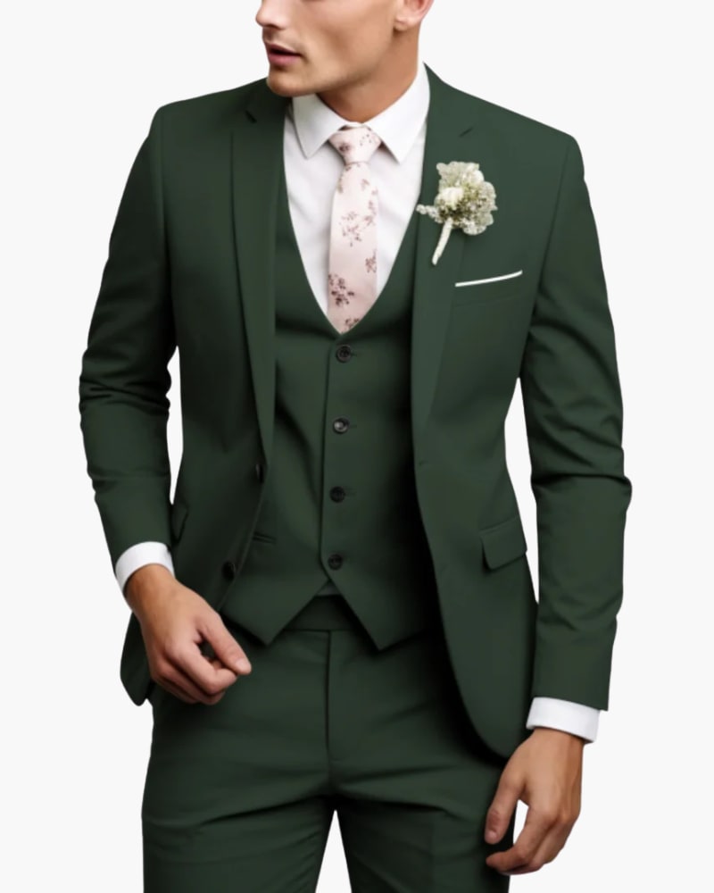 Men's Slim Fit Three Piece Suit | Neal_8