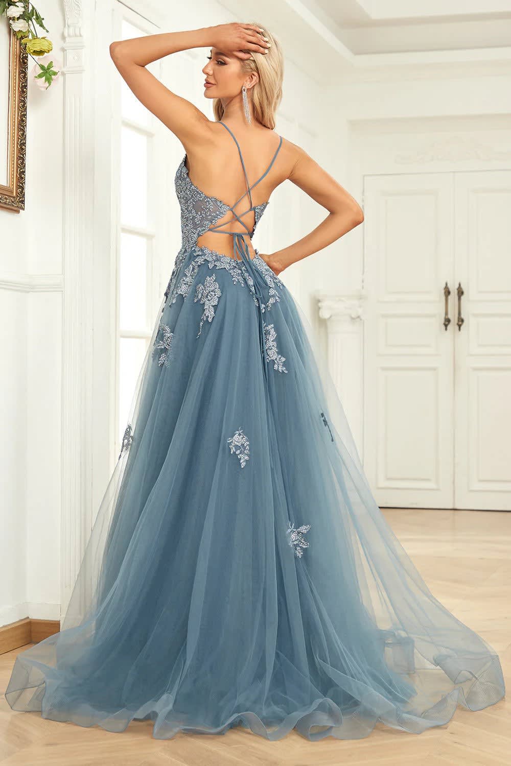 Women's Lace Formal Wedding Guest Maxi Dress | Lily Bennett_12