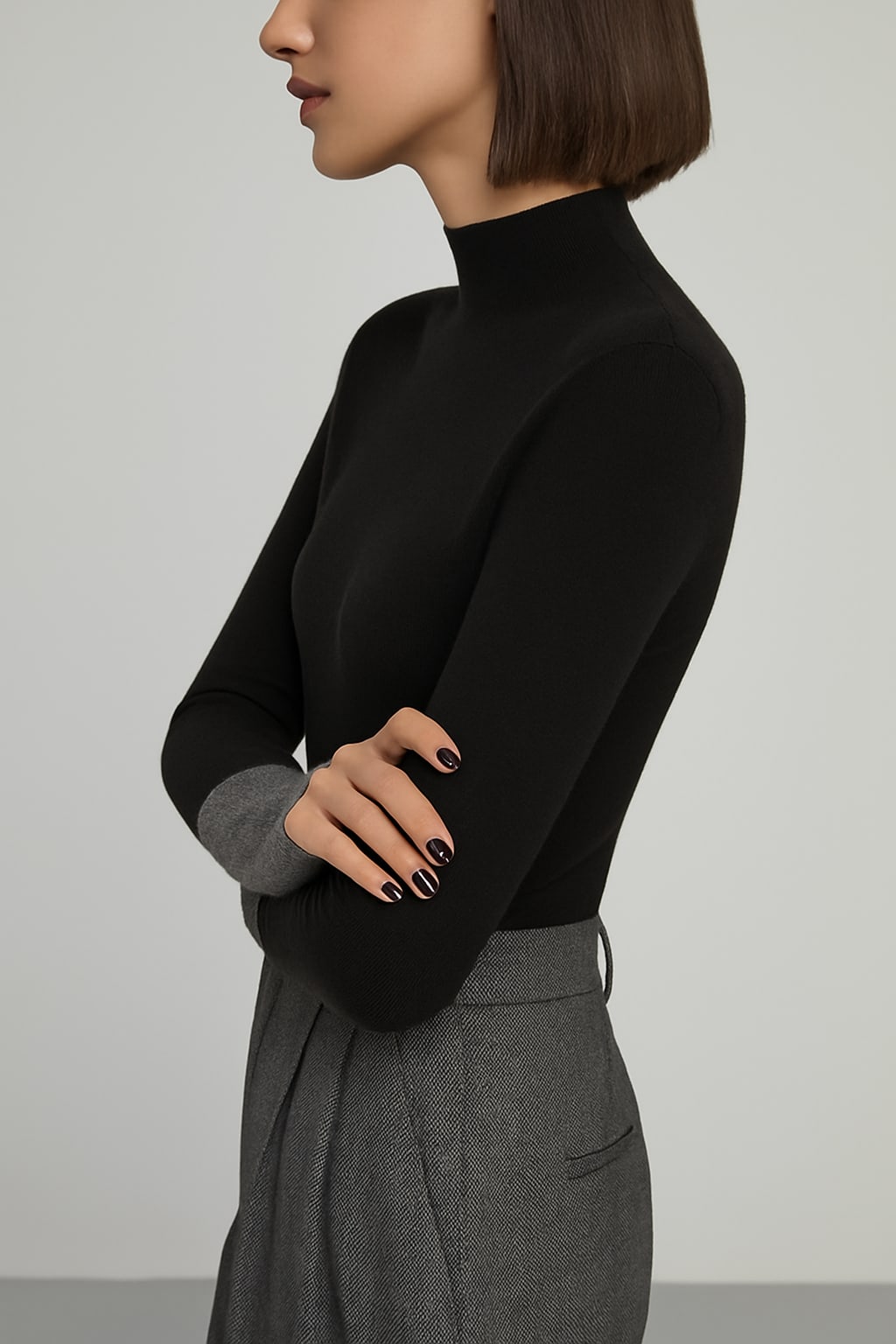 Women's Contrast Cuff Knit Jumper | Steren_2