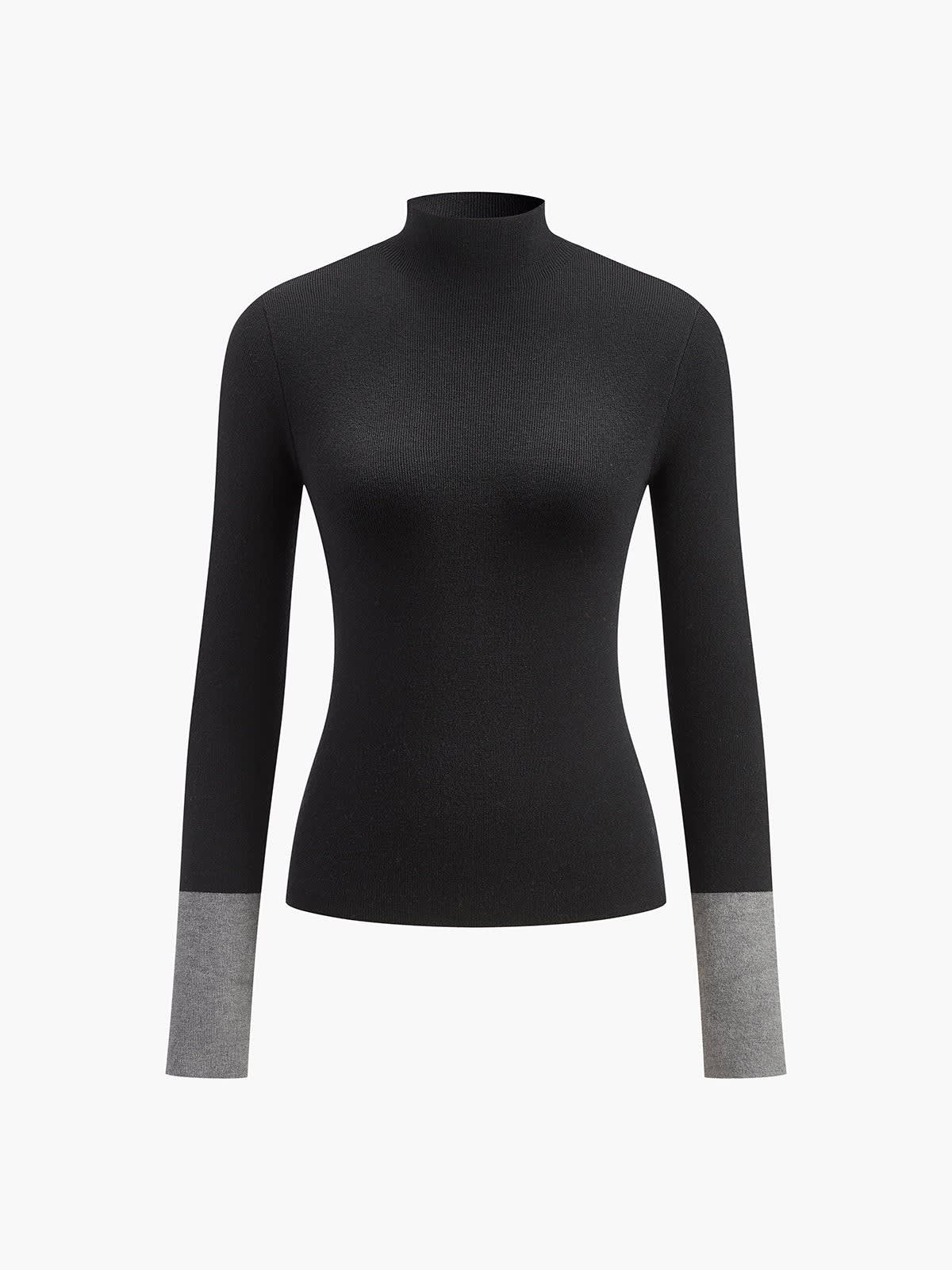 Women's Contrast Cuff Knit Jumper | Steren_5
