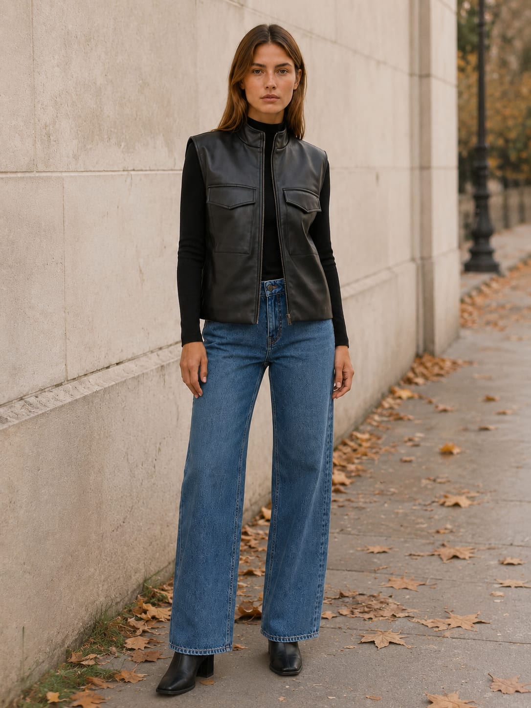 Women's Utility Vest Jacket with Zip Front and Pockets | Mia Carter_5