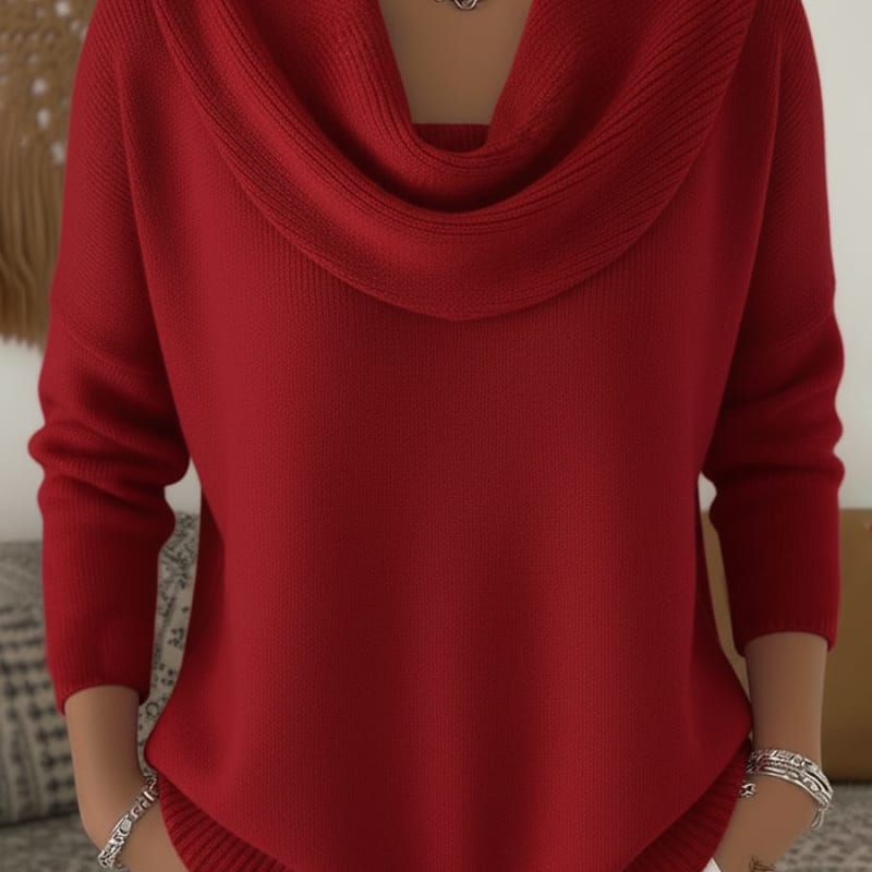 Women's Cowl Neck Knit Jumper | Frederica_1