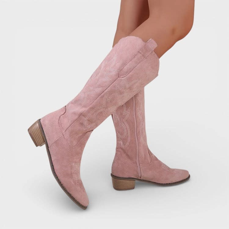 Women's Embroidered Knee-High Western Boots | Sydney_3