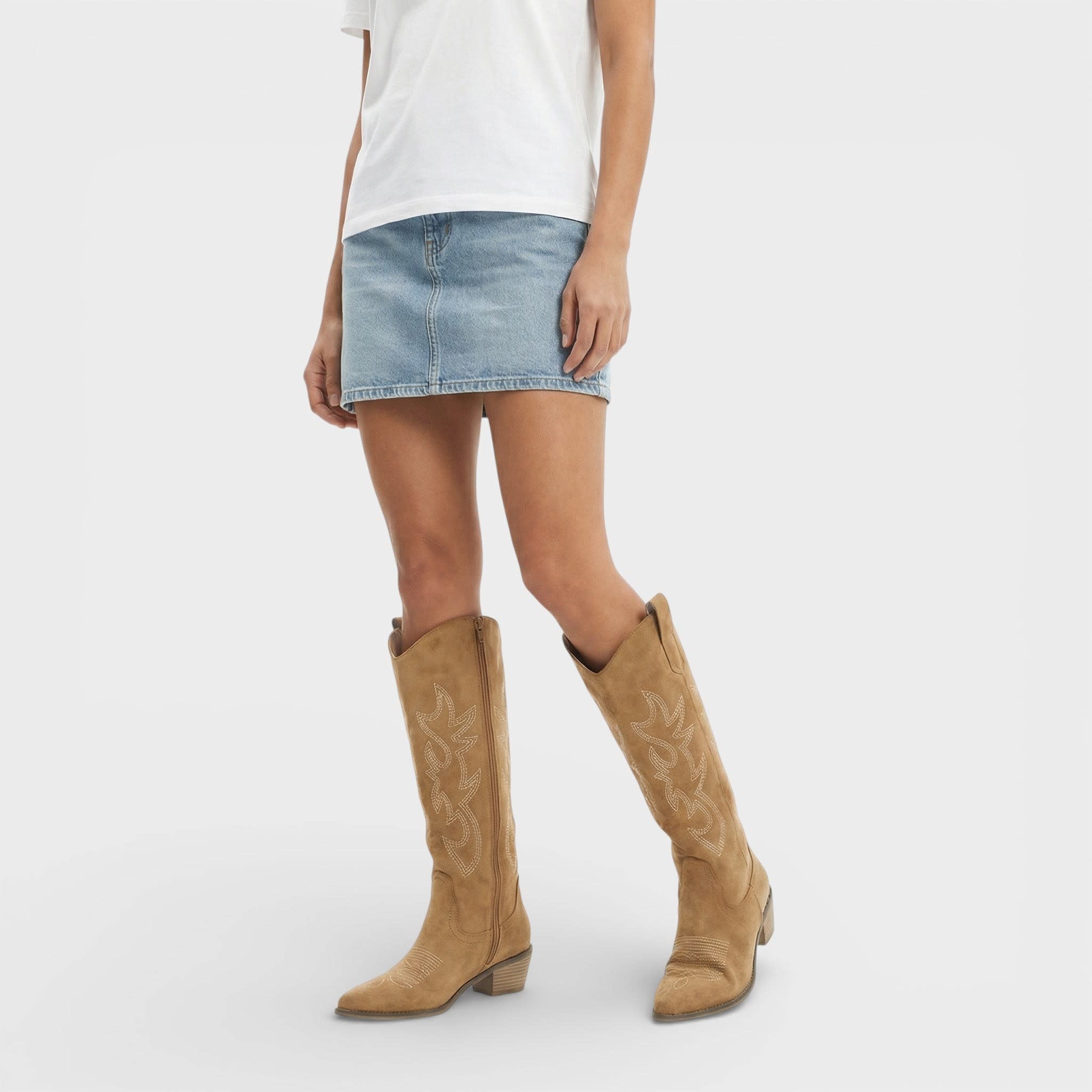 Women's Embroidered Knee-High Western Boots | Sydney_6
