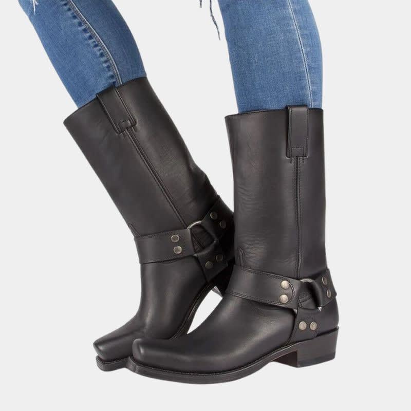 Men's Leather Harness Western Boots | Mason_4