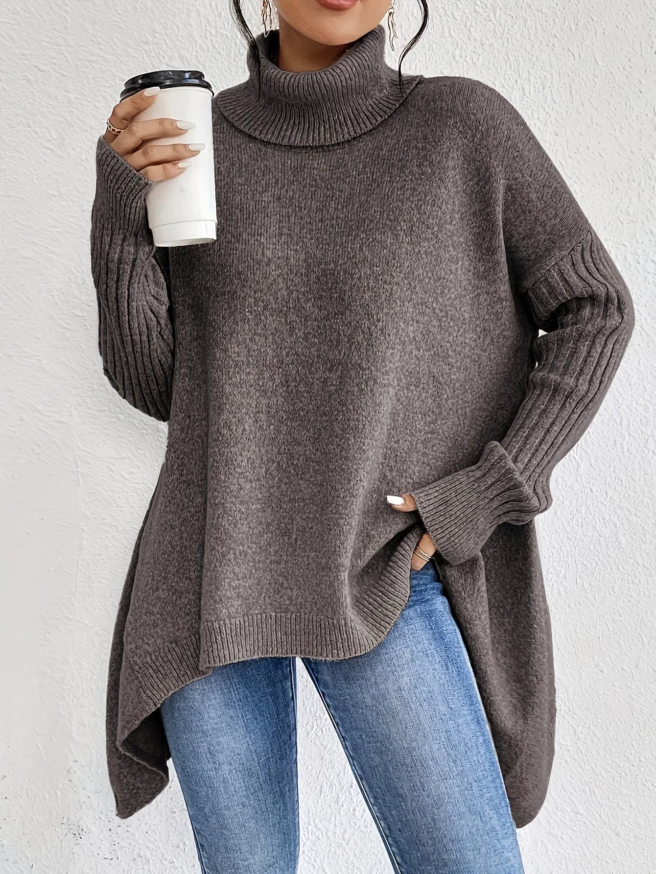 Women's Oversized Turtleneck Jumper | Gwenna_7