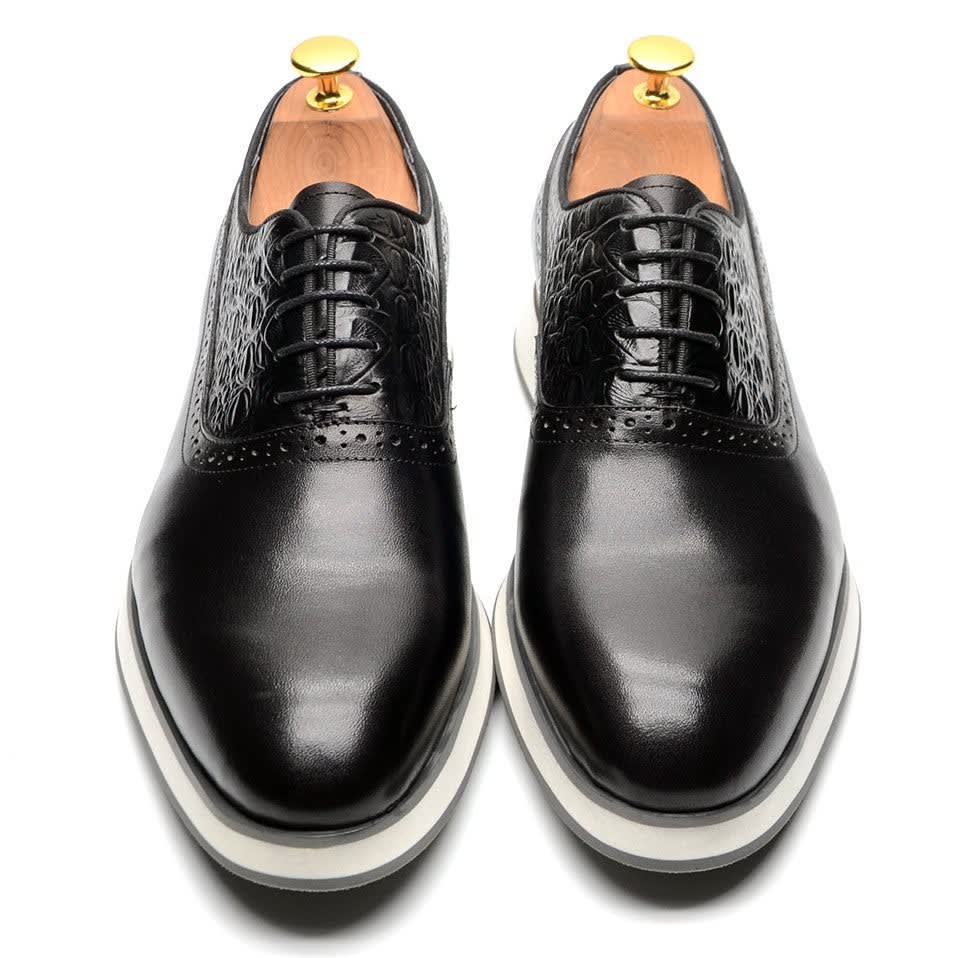 Men's Leather Lace-Up Oxford Shoes | Hubert_3