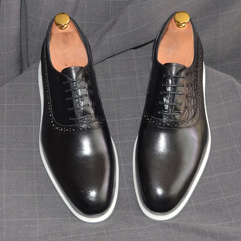Men's Leather Lace-Up Oxford Shoes | Hubert_8