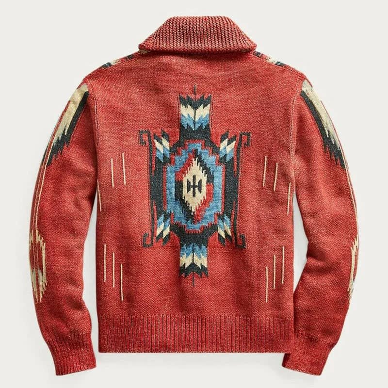 Men's Patterned Wool Blend Cardigan | Bobby_2
