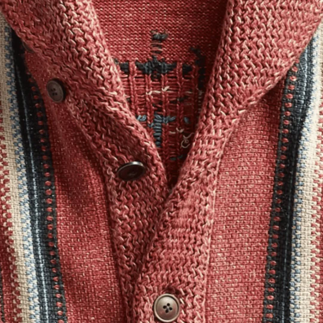 Men's Patterned Wool Blend Cardigan | Bobby_4