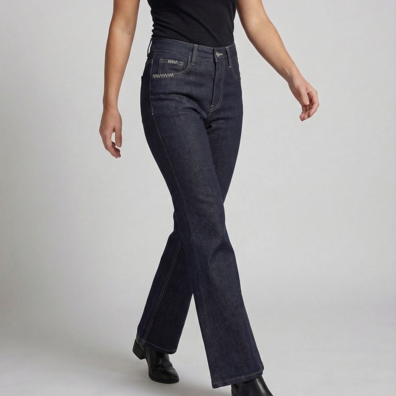 Women's Contrast Stitch Bootcut Jeans | Elizabeth_1