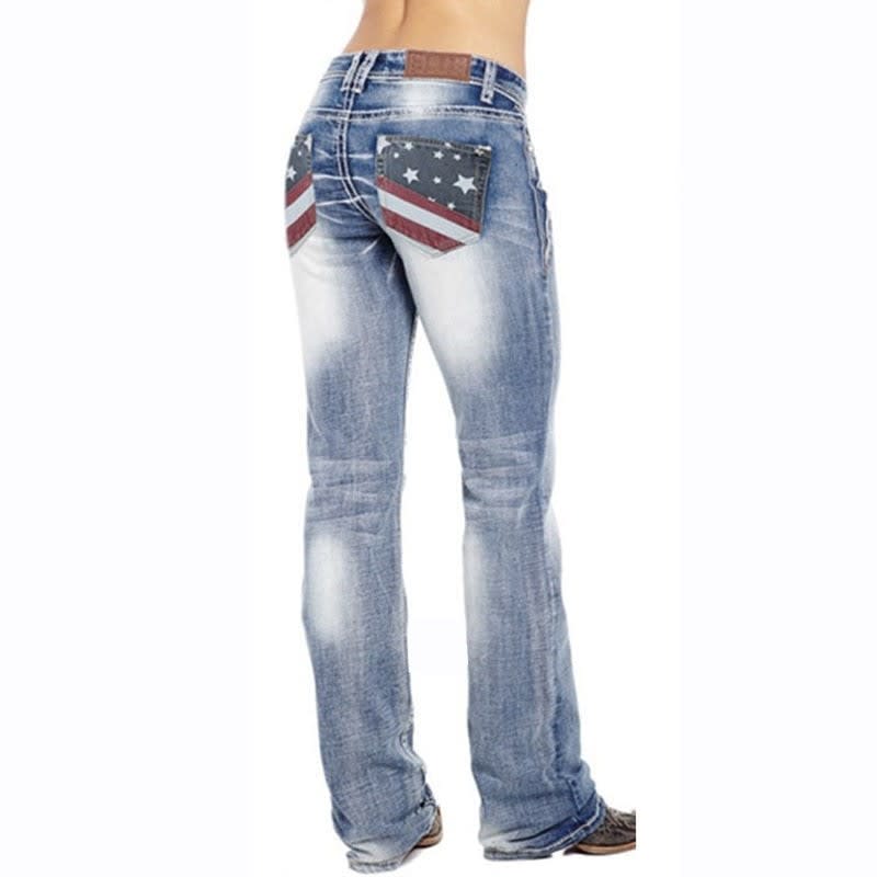 Women's Flag Pocket Bootcut Jeans | Lillian_10