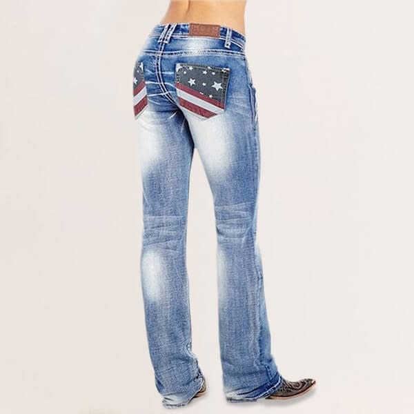 Women's Flag Pocket Bootcut Jeans | Lillian_5