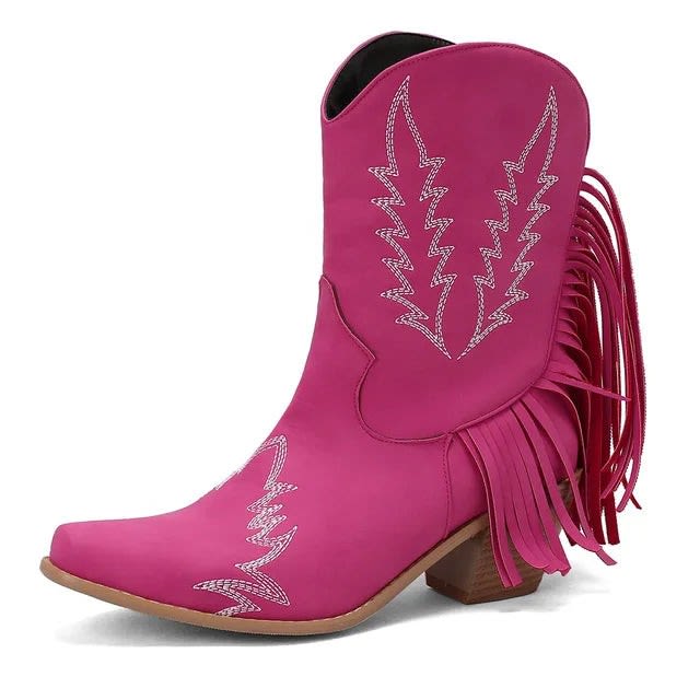 Women's Fringe Western Cowboy Boots | Heloise_10