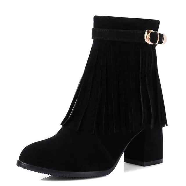 Women's Fringe Western Cowboy Boots | Heloise_12