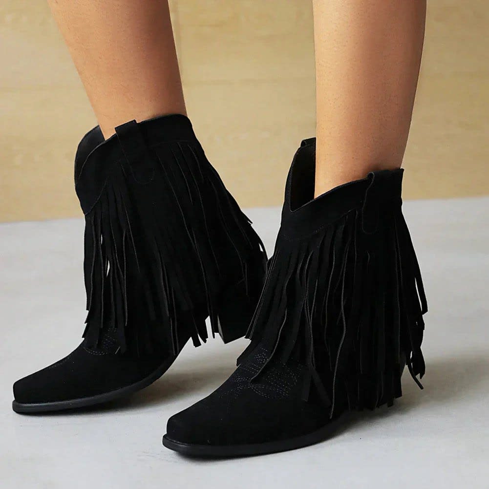 Women's Fringe Western Cowboy Boots | Heloise_2