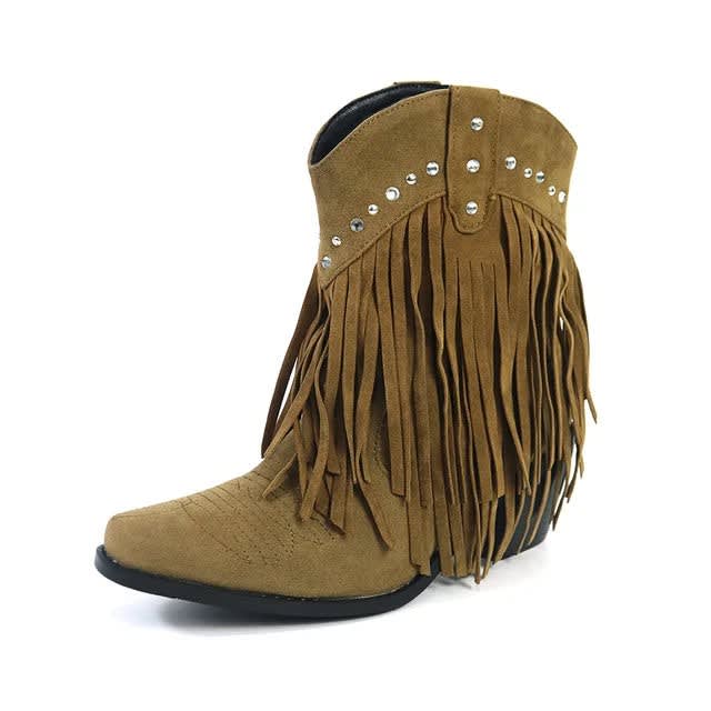 Women's Fringe Western Cowboy Boots | Heloise_7