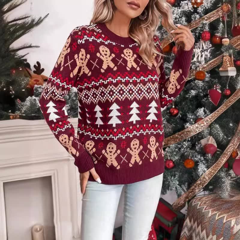 Women's Gingerbread Fair Isle Christmas Jumper | Rhiannon_1