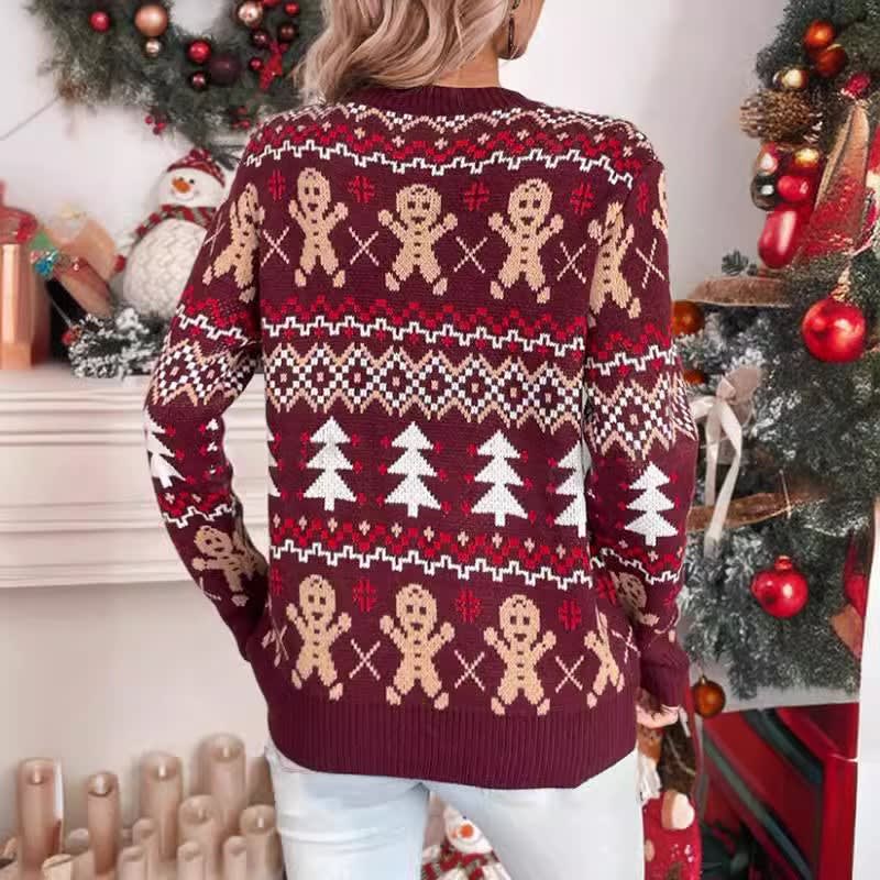 Women's Gingerbread Fair Isle Christmas Jumper | Rhiannon_2