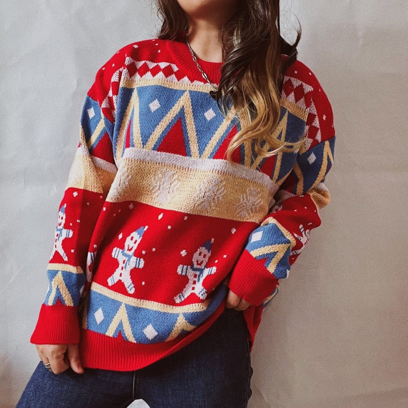 Women's Oversized Gingerbread Christmas Jumper | Jenny_1