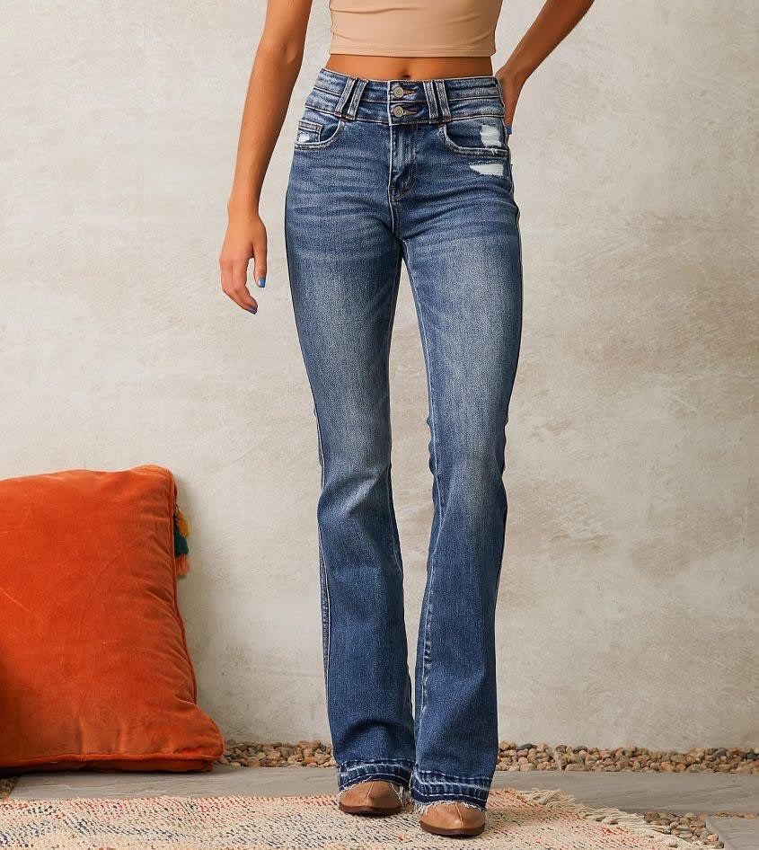 Women's Ripped High Waist Flared Jeans | Alice_6