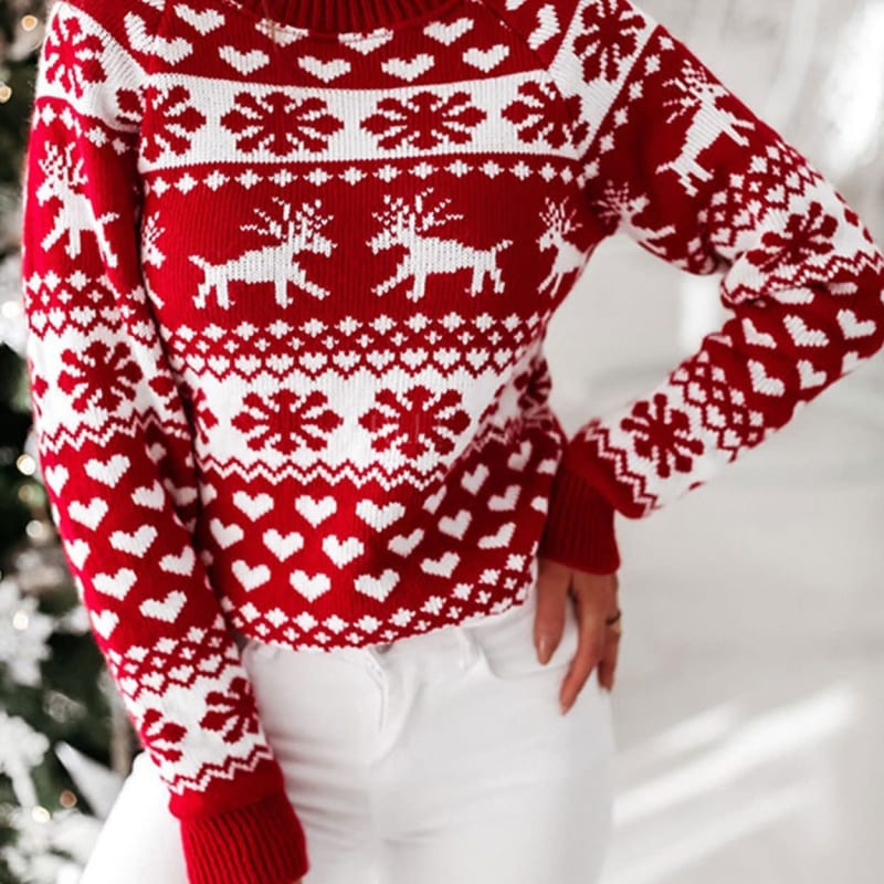 Women's Heart Fair Isle Christmas Jumper | Maddie_1