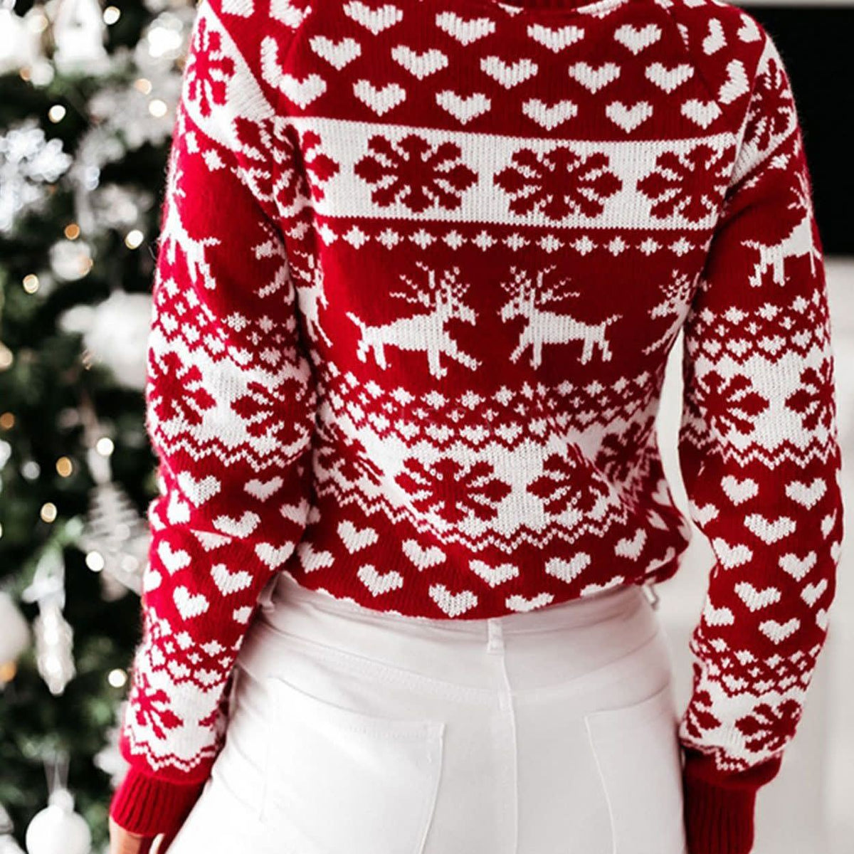 Women's Heart Fair Isle Christmas Jumper | Maddie_2