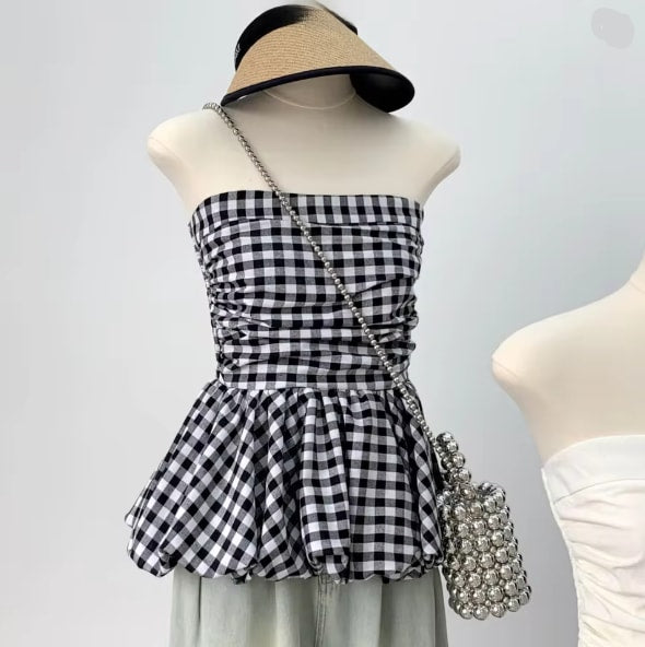 Women's Strapless Peplum Top | Miranda_5