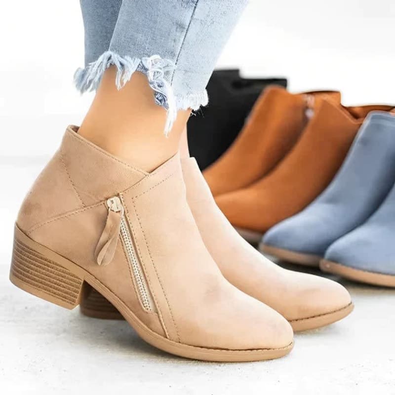 Women's Block Heel Ankle Boots | Davina_1