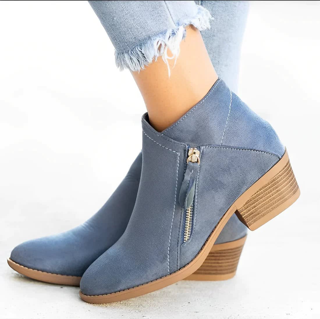 Women's Block Heel Ankle Boots | Davina_4