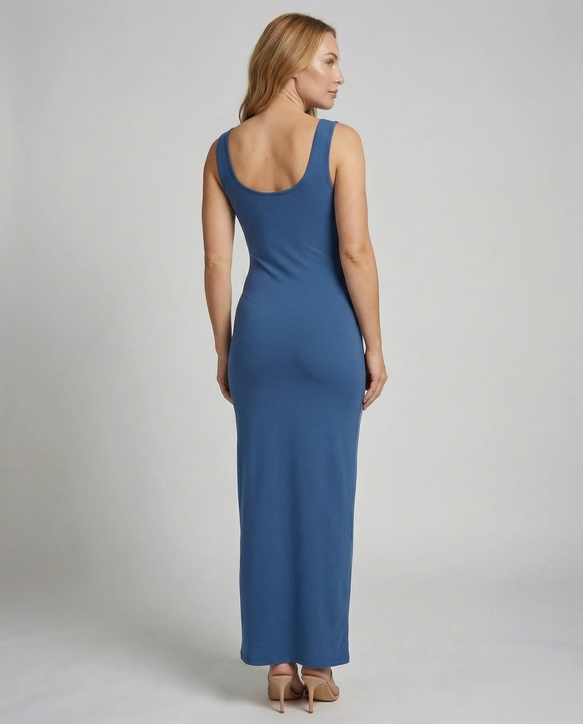 Women's Scoop Neck Bodycon Maxi Dress | Adelaide_4