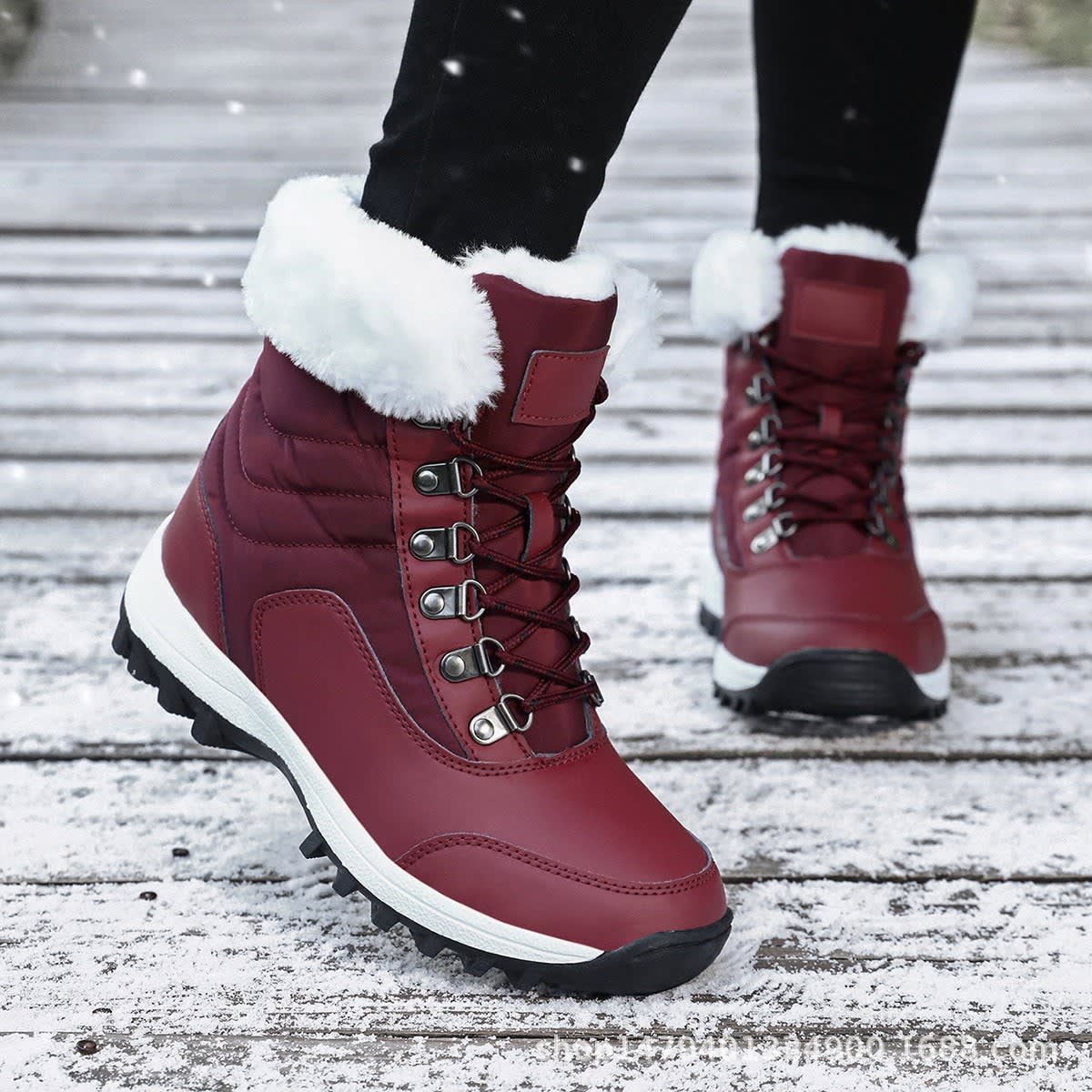 Women's Waterproof Lace Up Snow Boots | Marnie_2