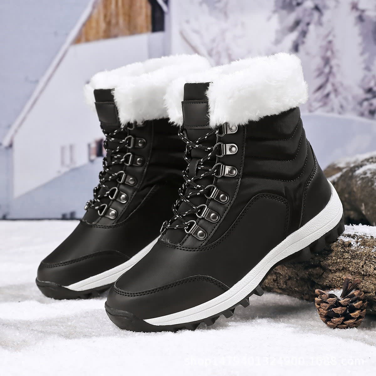 Women's Waterproof Lace Up Snow Boots | Marnie_3