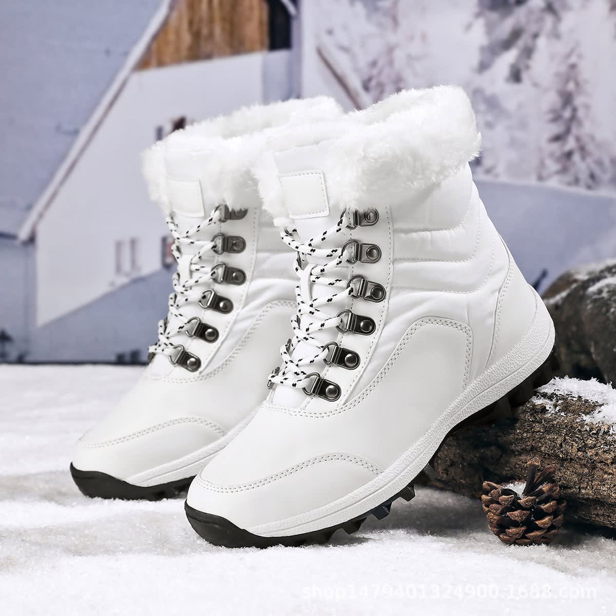 Women's Waterproof Lace Up Snow Boots | Marnie_4