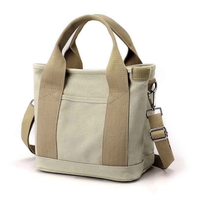 Women's Canvas Multi-Compartment Tote Bag | Pearl_1