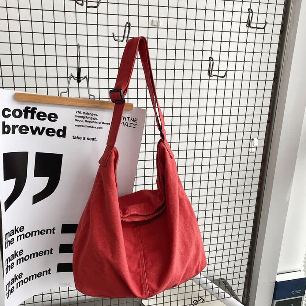 Women's Slouchy Canvas Crossbody Bag | Autumn_3