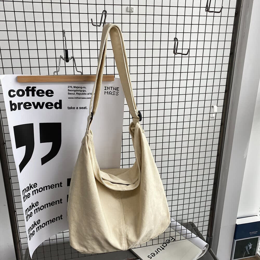Women's Slouchy Canvas Crossbody Bag | Autumn_5