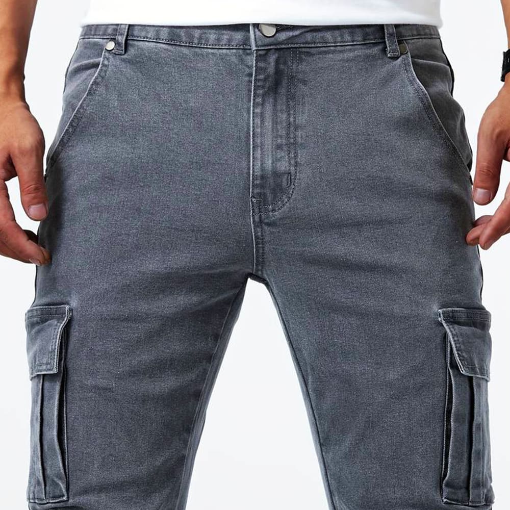 Men's Stretch Denim Cargo Jeans | Elliot_4